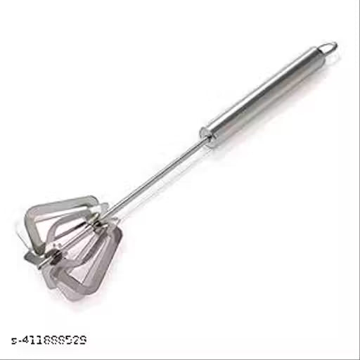 Hand Push Rotary Whisk Blender – Stainless Steel