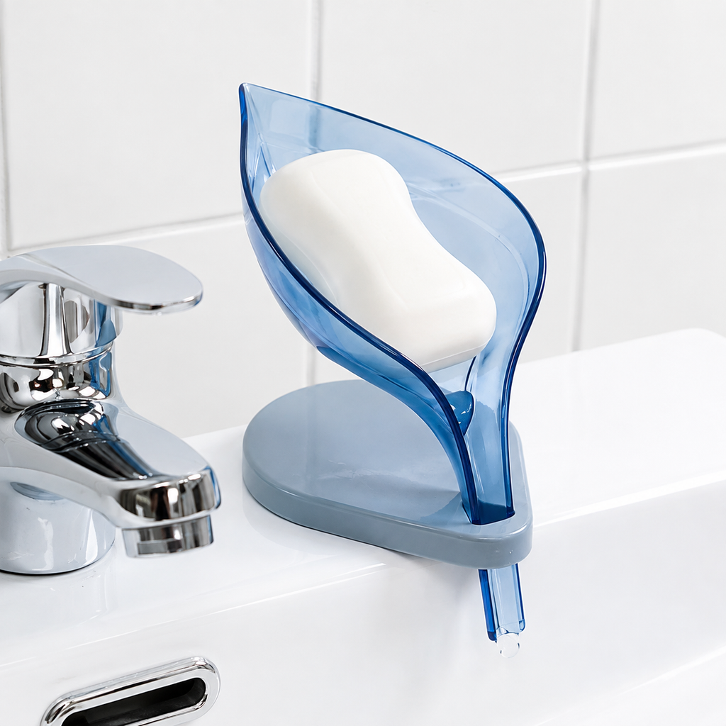 Leaf-Shaped Self-Draining Soap Dish