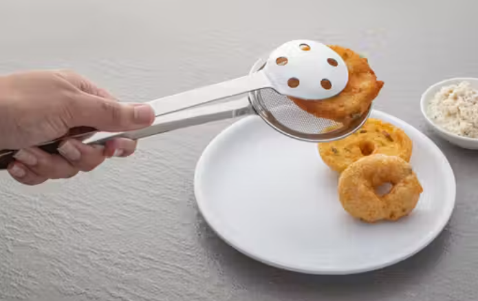Stainless Steel Multipurpose Kitchen Tongs for Frying & Serving