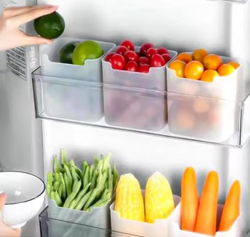 6 Pcs Fridge Storage Containers – Multipurpose Space-Saving Organizer