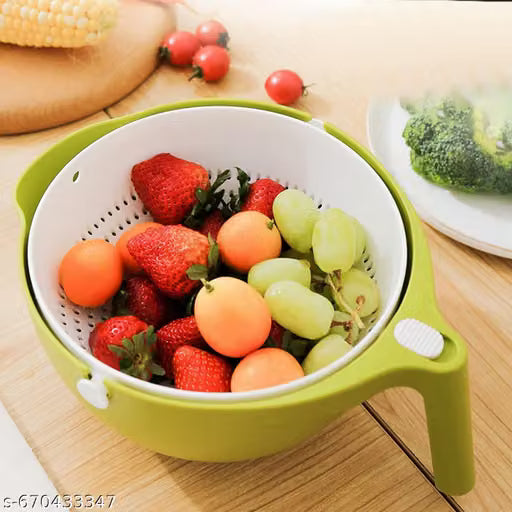 2-in-1 Double Layer Fruit & Vegetable Washing Basket